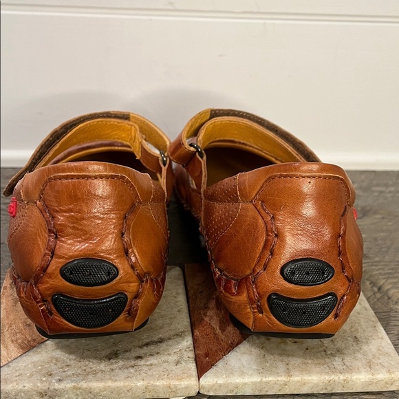 Pikolinos Brown Leather Driving Mary Jane Shoes Hook & Loop Sz EU 40/US 9.5 - Picture 5 of 11